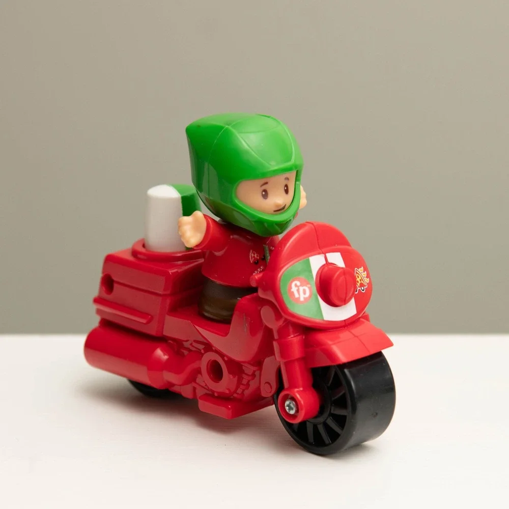 Little People We Deliver Pizza Shop Playset with Motorcycle and 3 Figures